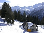 Val Belviso e Casa dei Guardiacaccia dalla pista Magnolta di Aprica