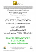 invito conferenza stampa: Piante aromatiche e officinali