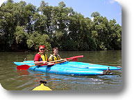 In kayak sul Lago Arenile a Carignano