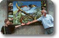 Father Giovanni Onore at the entrance of Otonga Reserve